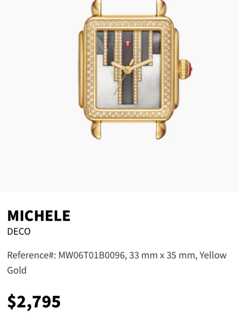 MICHELE Diamond & Gold “Cocoa” Watch - Picture 5 of 6